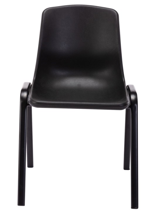 Set van 4 stapelstoelen Nowra kunststof, zwart