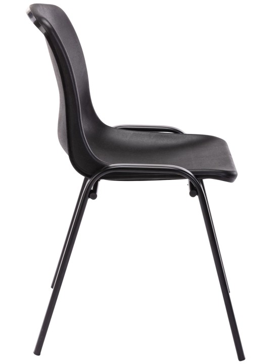 Set van 4 stapelstoelen Nowra kunststof, zwart