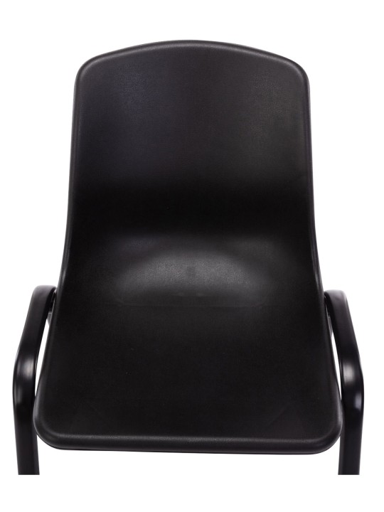 Set van 4 stapelstoelen Nowra kunststof, zwart