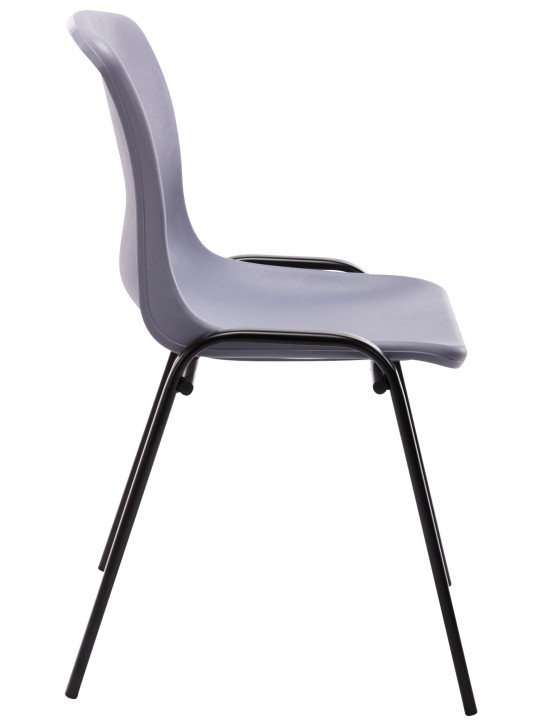 Set van 4 stapelstoelen Nowra kunststof, grijs