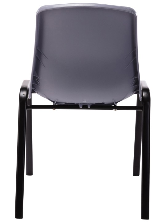 Set van 4 stapelstoelen Nowra kunststof, grijs