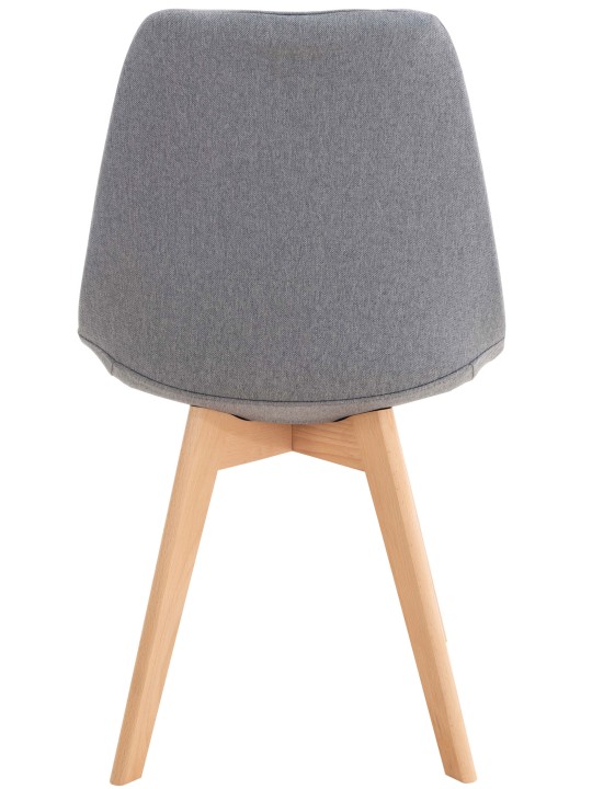 Set van 4 stoelen Linares stof, lichtgrijs