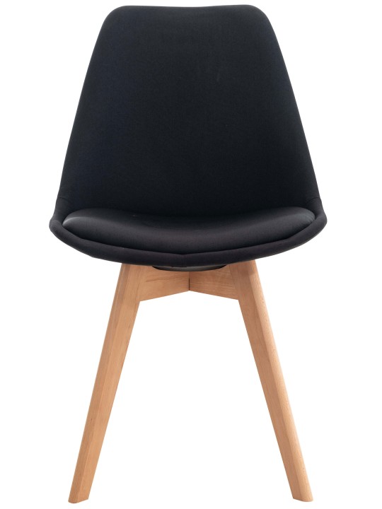 Set van 4 stoelen Linares stof, zwart