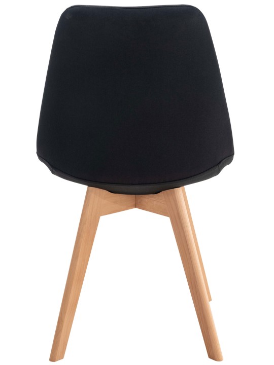 Set van 4 stoelen Linares stof, zwart