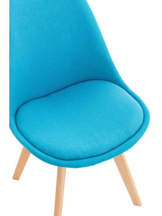 Set van 4 stoelen Linares stof, turquoise