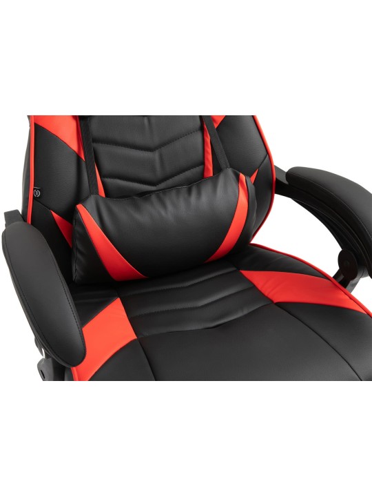 Bureaustoel Tilos kunstleer, zwart/rood