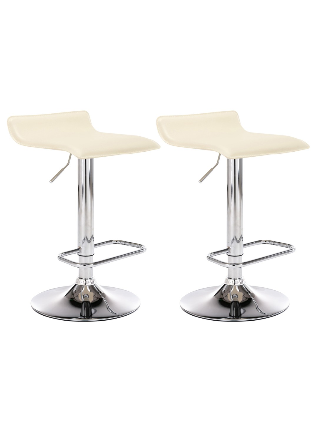 Set van 2 barkrukken Dyn, crème