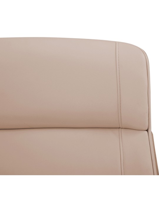 Bureaustoel Varel kunstleer, naturel/crème