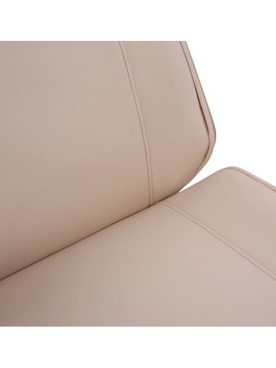 Bureaustoel Varel kunstleer, naturel/crème