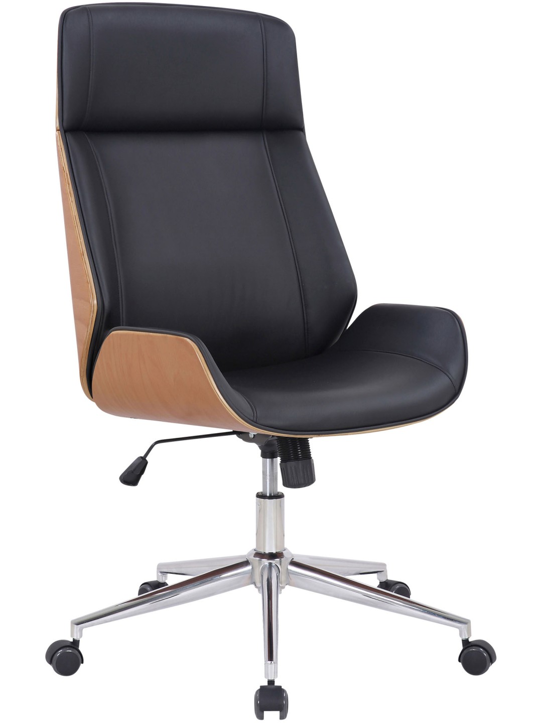 Bureaustoel Varel kunstleer, naturel/zwart