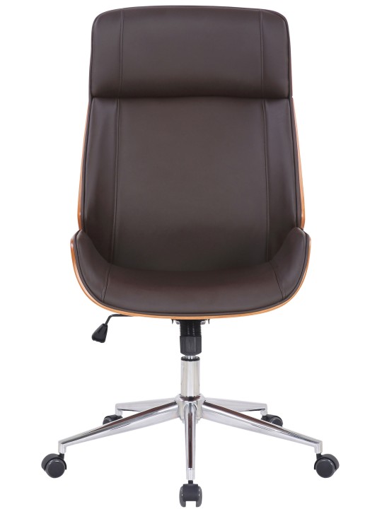 Bureaustoel Varel kunstleer, walnoot/bruin