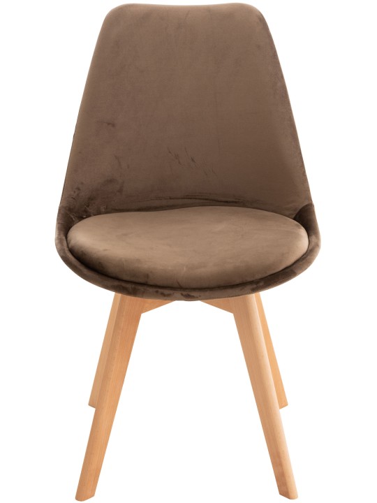 Stoel Linares Fluweel, donkerbruin