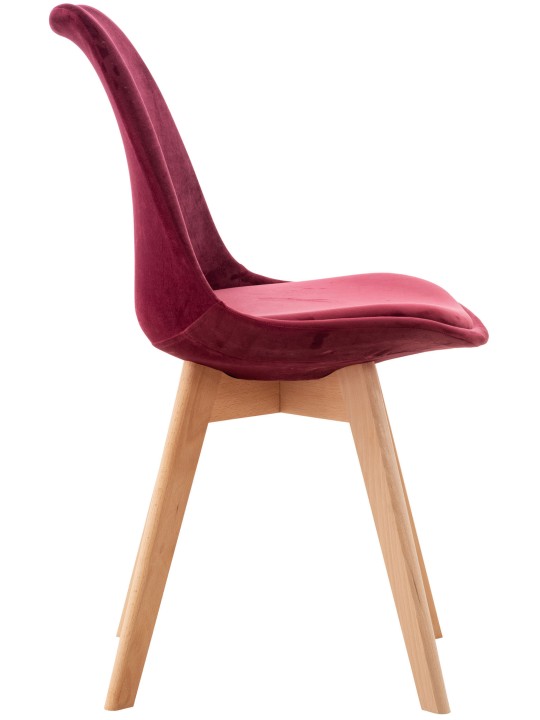 Stoel Linares Fluweel, bordeauxrood