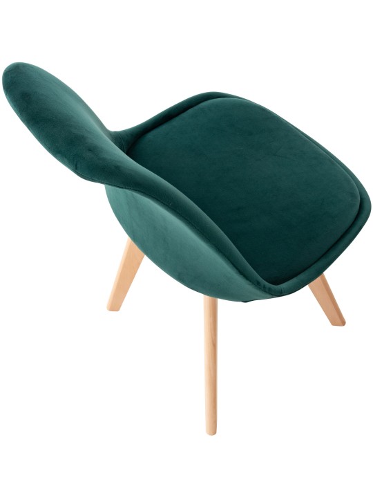 Stoel Linares Fluweel, groen