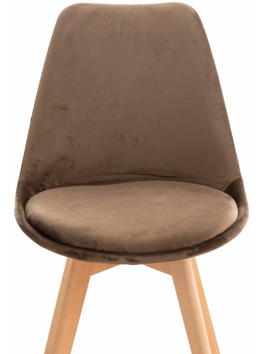 Stoel Linares Fluweel, donkerbruin