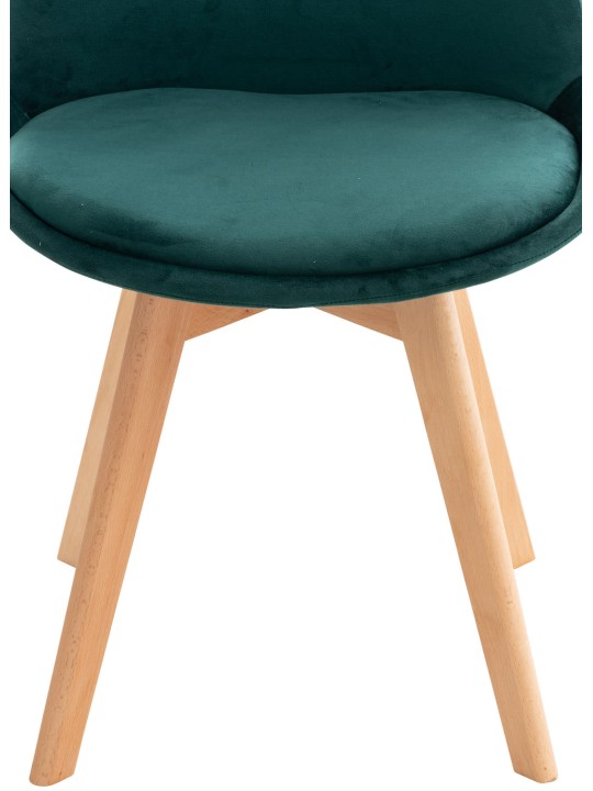 Set van 4 stoelen Linares fluweel, groen