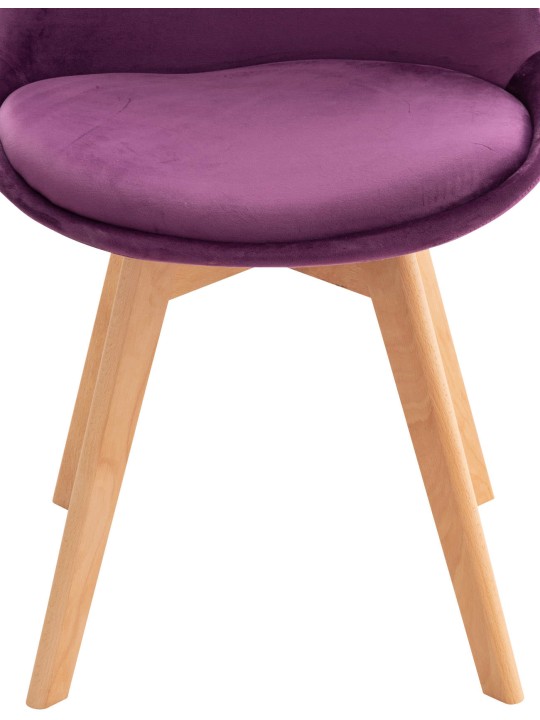 Set van 4 stoelen Linares fluweel, lila