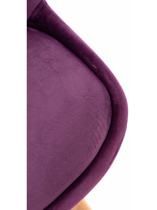 Set van 4 stoelen Linares fluweel, lila