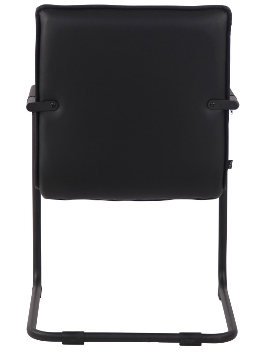Bezoekersstoel Gandia kunstleer, zwart
