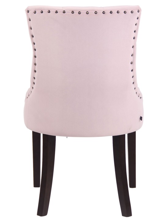 Set van 4 eetkamerstoelen Aberdeen fluweel antiek, roze