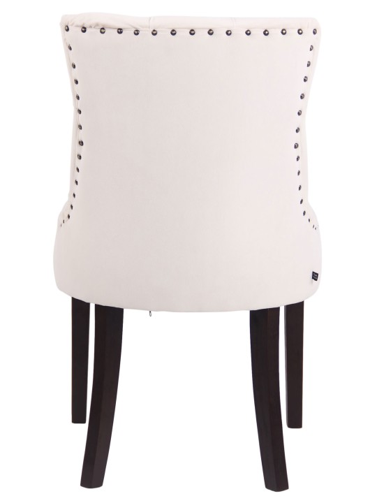 Set van 4 eetkamerstoelen Aberdeen fluweel antiek, crème