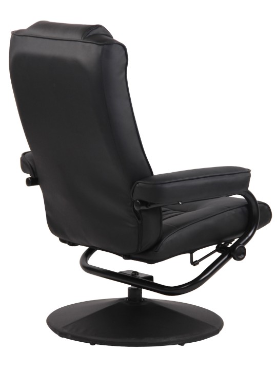 Ennis fauteuil met voetenbank, zwart