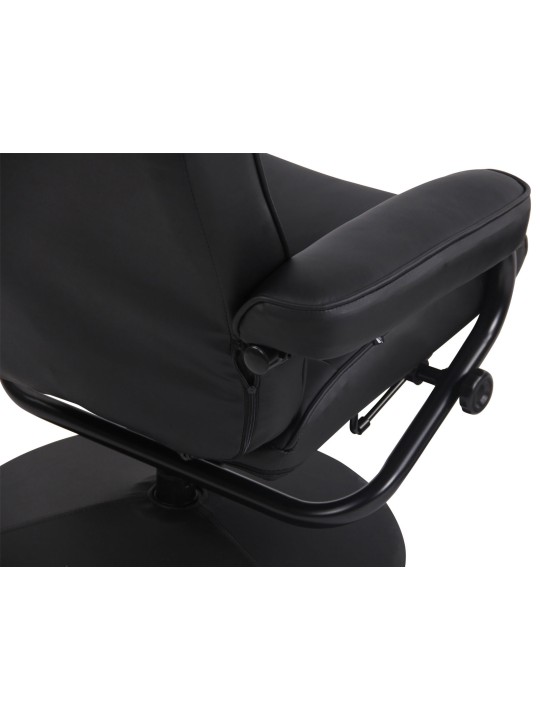 Ennis fauteuil met voetenbank, zwart