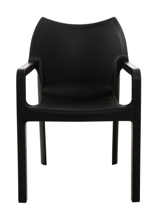 SET van 2 stapelstoelen DIVA, zwart
