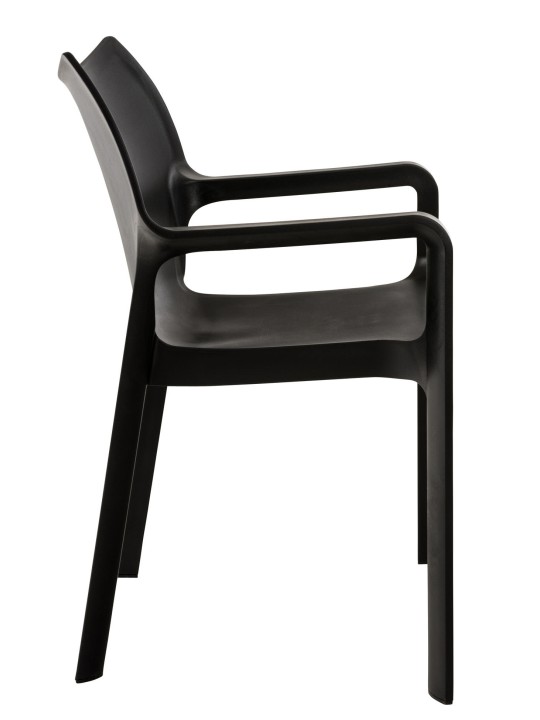 SET van 2 stapelstoelen DIVA, zwart