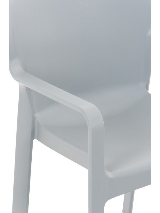 SET van 2 stapelstoelen DIVA, lichtgrijs