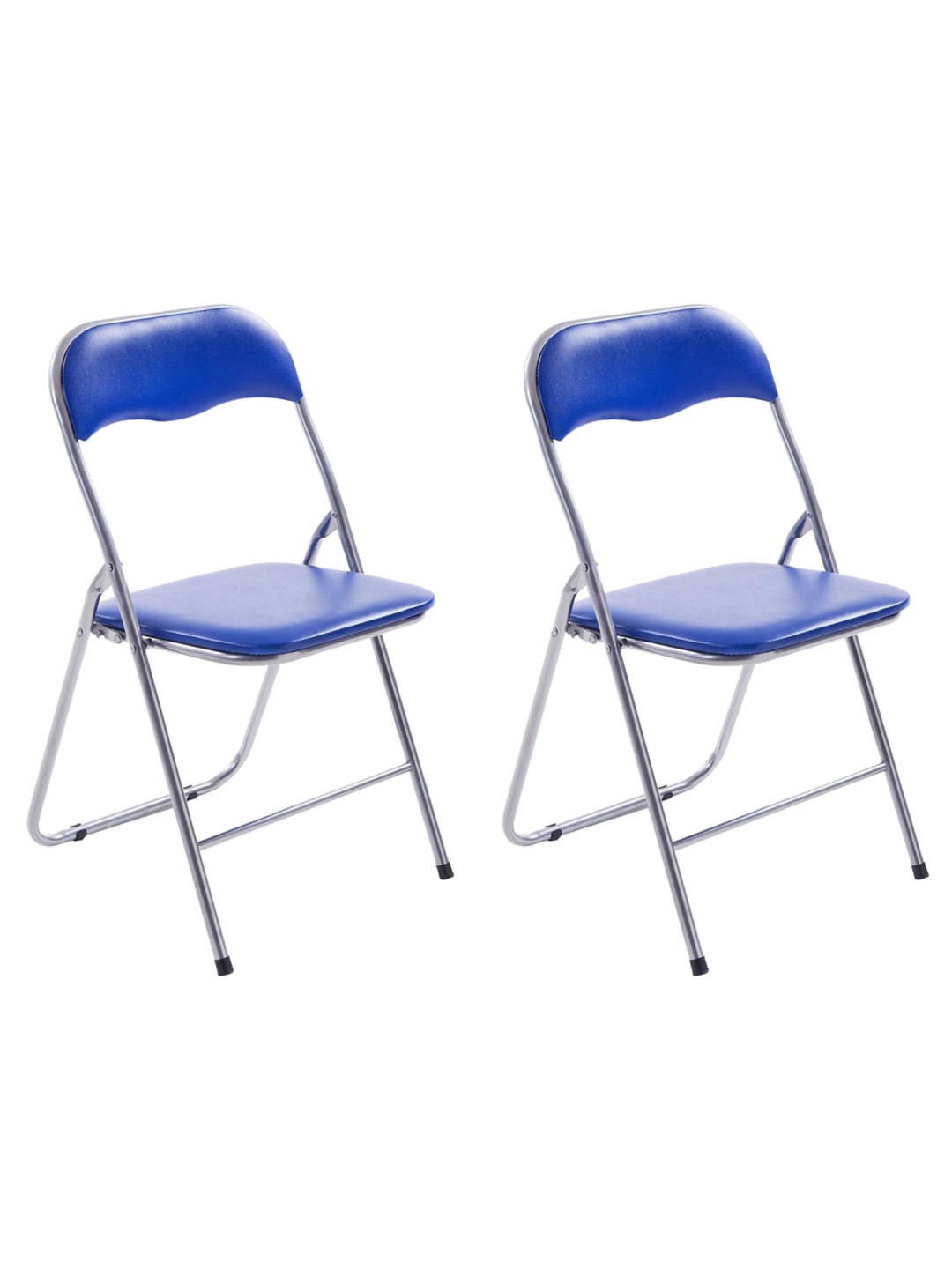 Set van 2 klapstoelen Felix, blauw/zilver