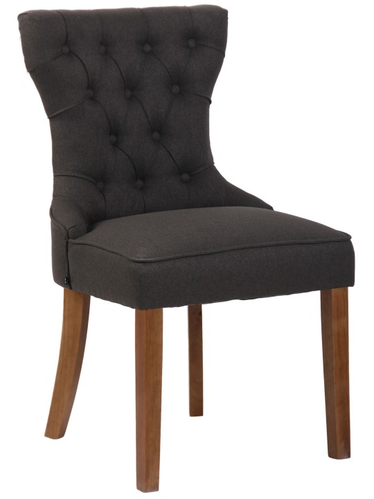 Stoel Franca stof antiek-licht, donkergrijs