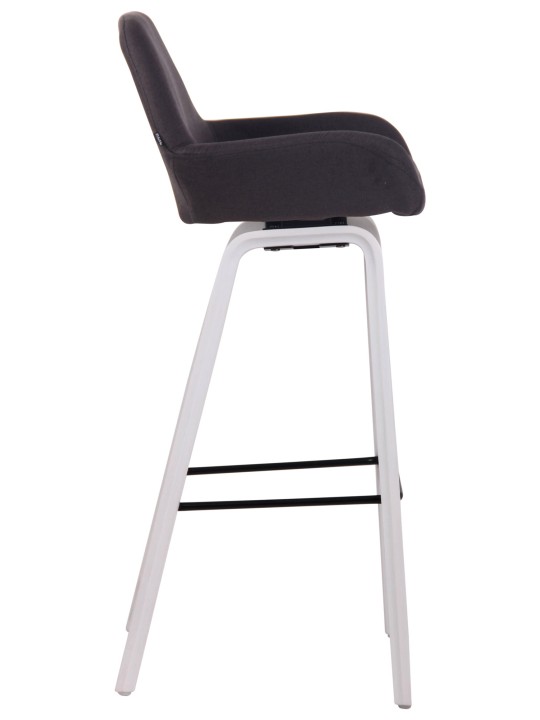 Barkruk Newnan stof 4-poots frame (eiken), zwart