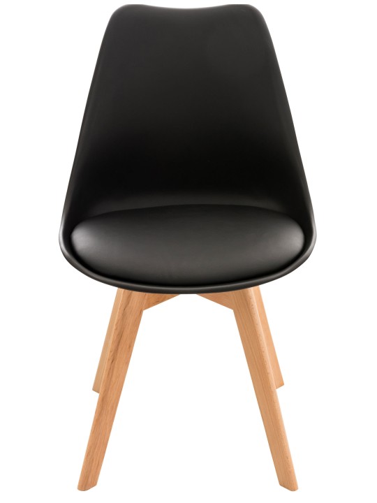 Set van 4 stoelen Linares, zwart