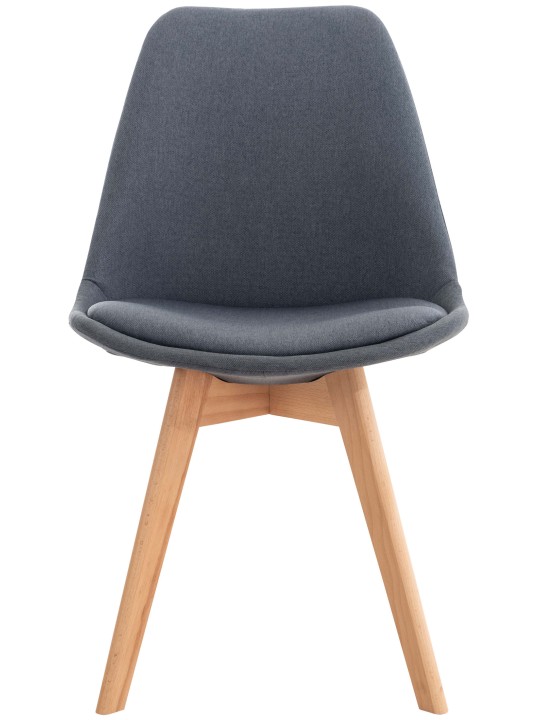 Set van 4 stoelen Linares stof, donkergrijs