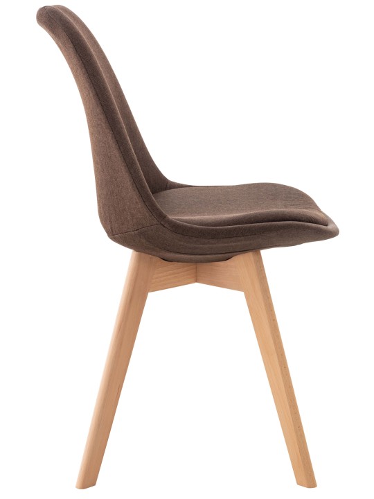 Set van 4 stoelen Linares stof, bruin