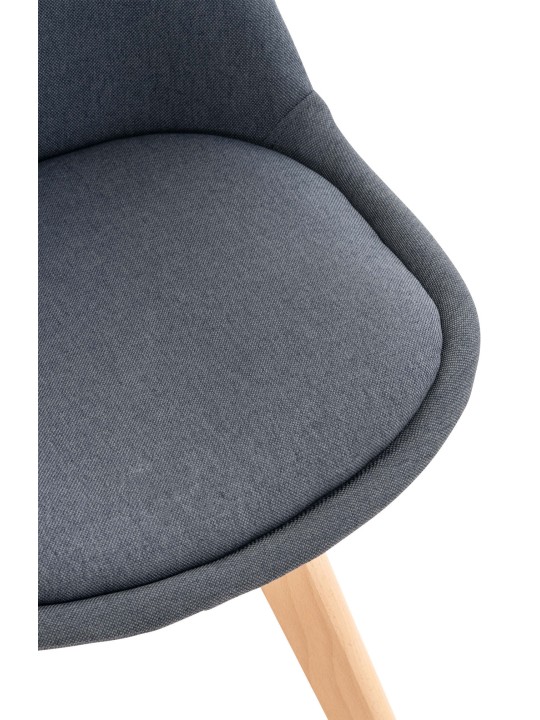 Set van 4 stoelen Linares stof, donkergrijs