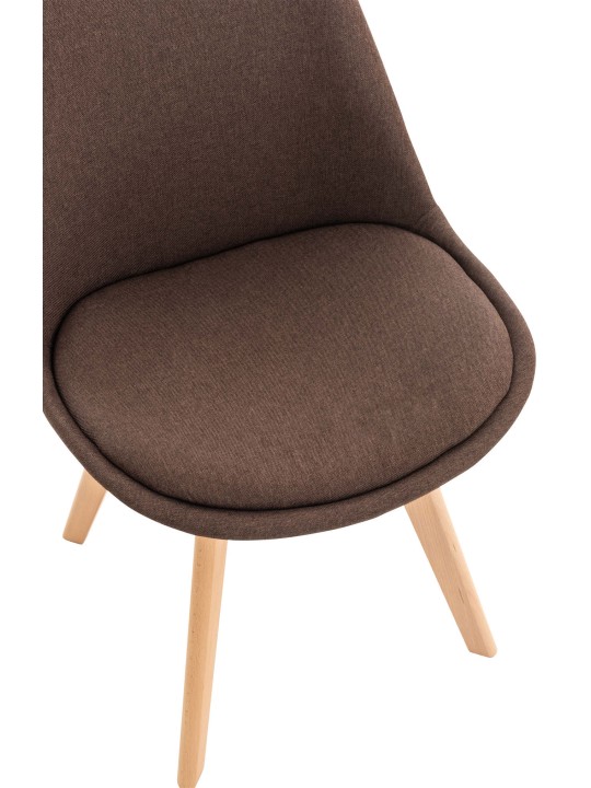 Set van 4 stoelen Linares stof, bruin