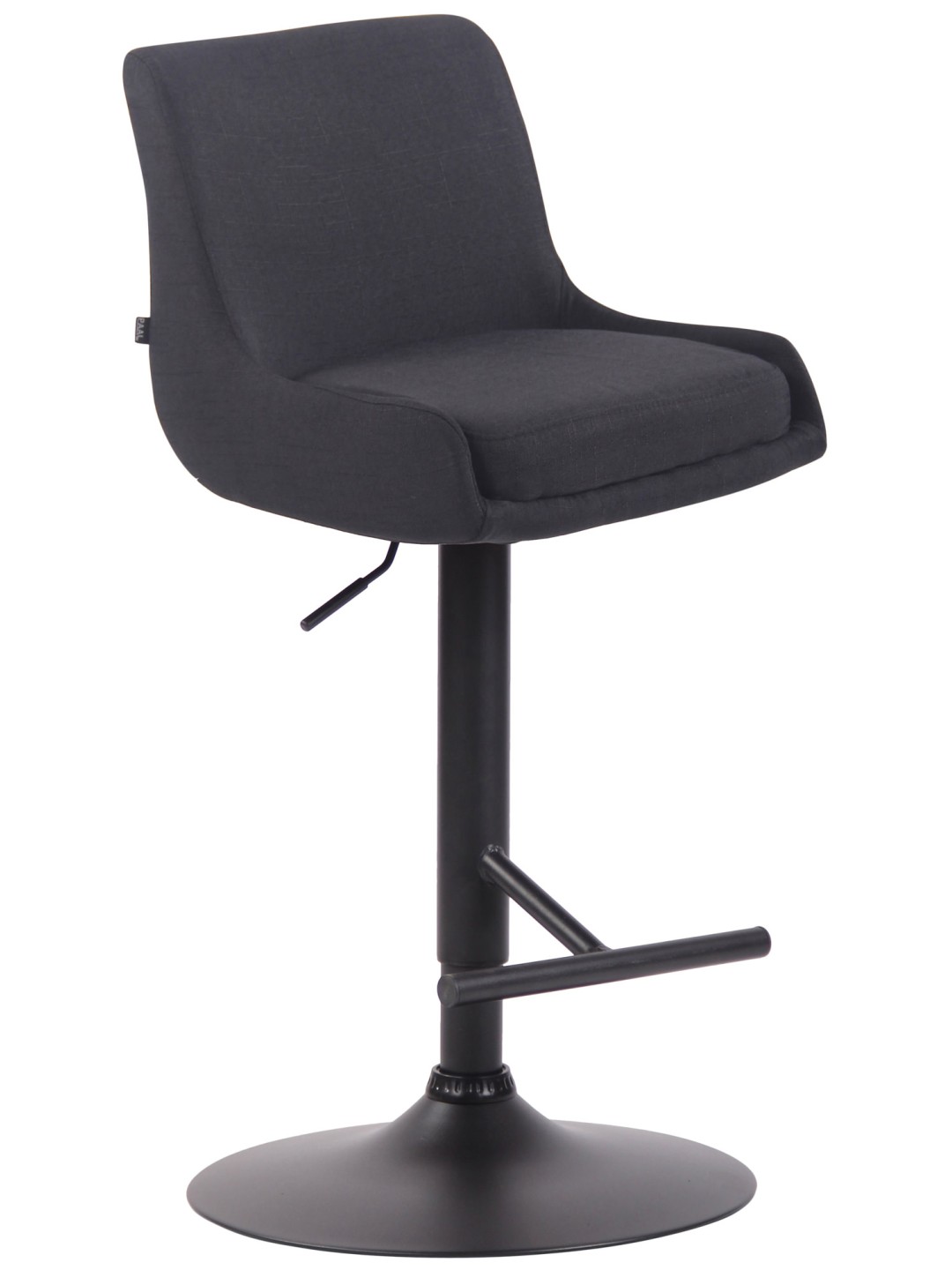 Barkruk clubstof, zwart