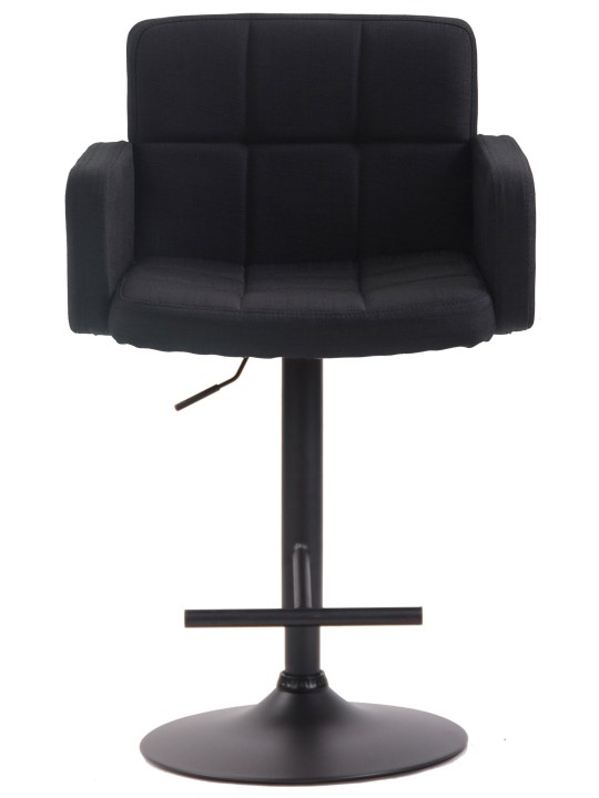 Barkruk Los Angeles, stof, zwart