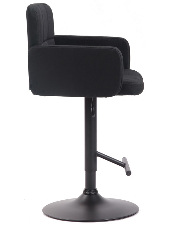 Barkruk Los Angeles, stof, zwart