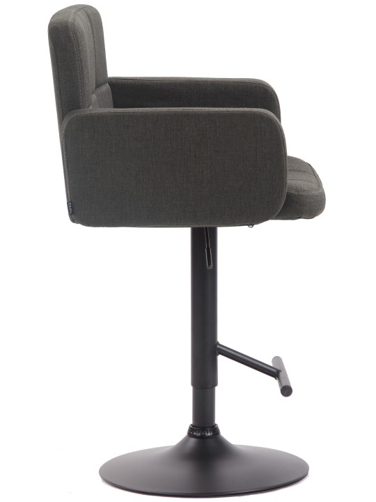 Barkruk Los Angeles, stof, donkergrijs