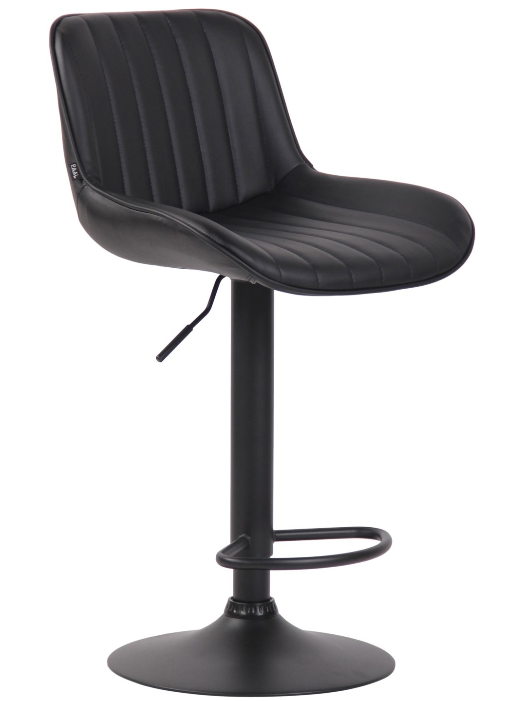 Barkruk Lentini kunstleer, zwart