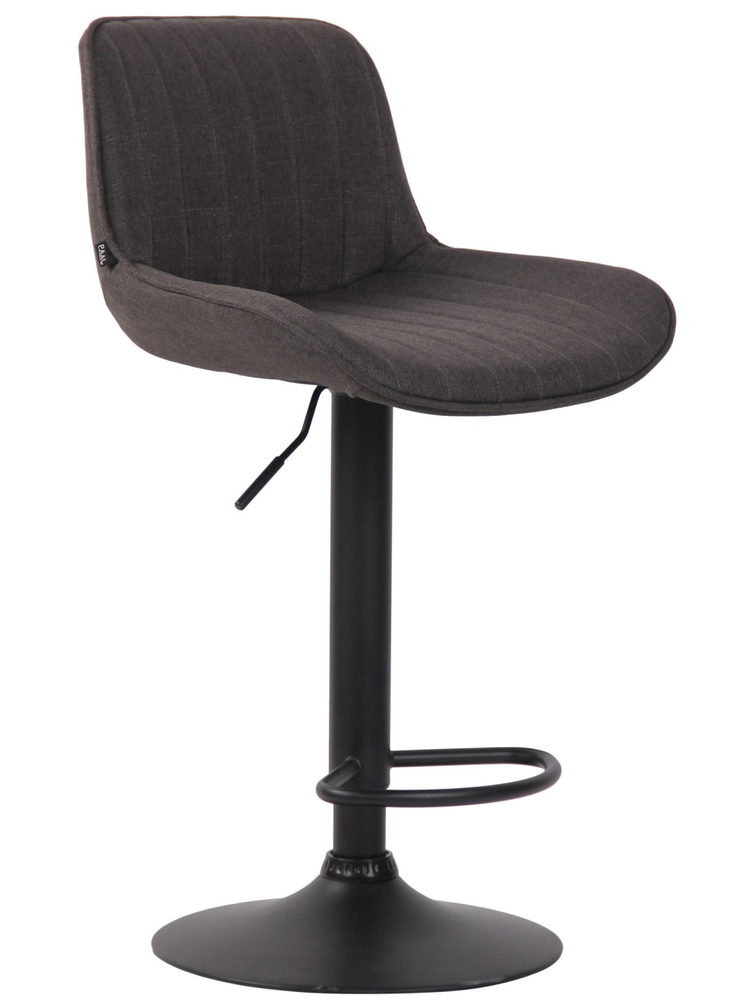 Barkruk Lentini stof, donkergrijs