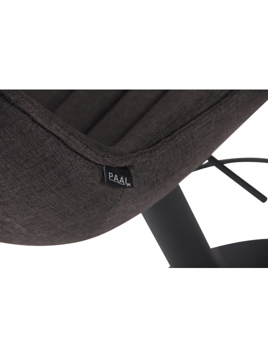 Barkruk Lentini stof, donkergrijs