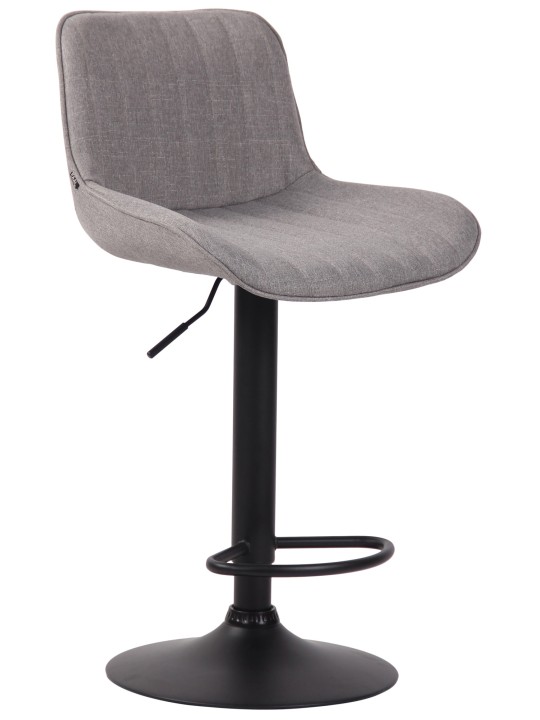 Barkruk Lentini stof, grijs