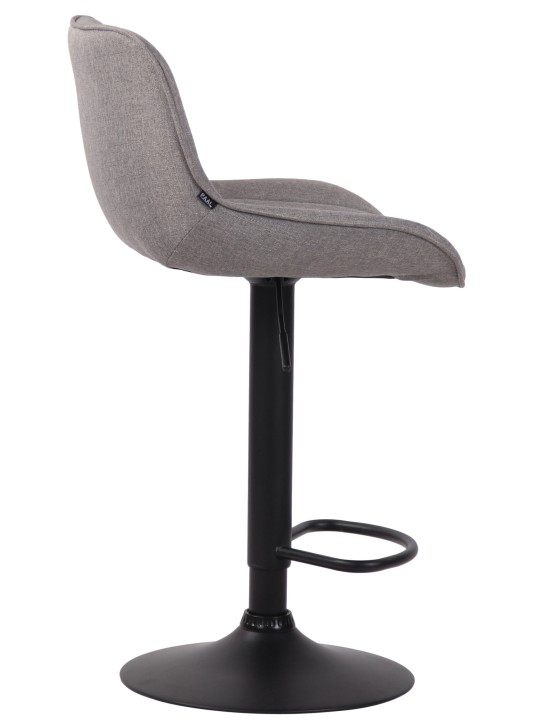 Barkruk Lentini stof, grijs