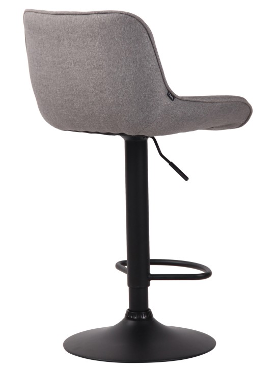 Barkruk Lentini stof, grijs