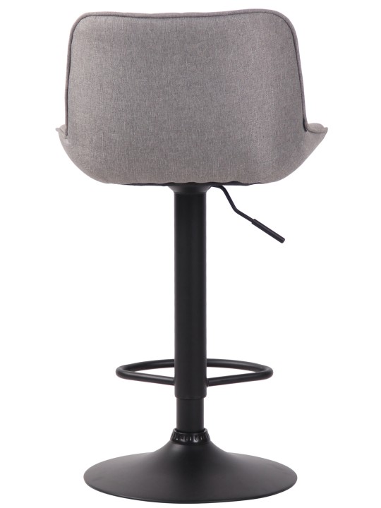 Barkruk Lentini stof, grijs