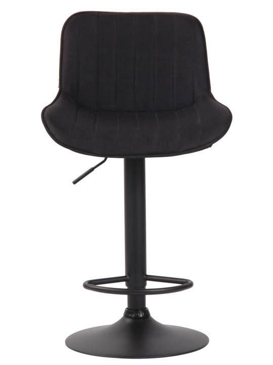 Barkruk Lentini stof, zwart